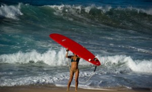 girl longboard sayulita surf puerto vallarta